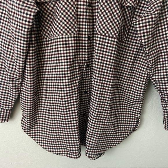 Abercrombie & Fitch Oversized Flannel Plaid Top Womens Soft A&F Collection Sz L - Picture 3 of 8